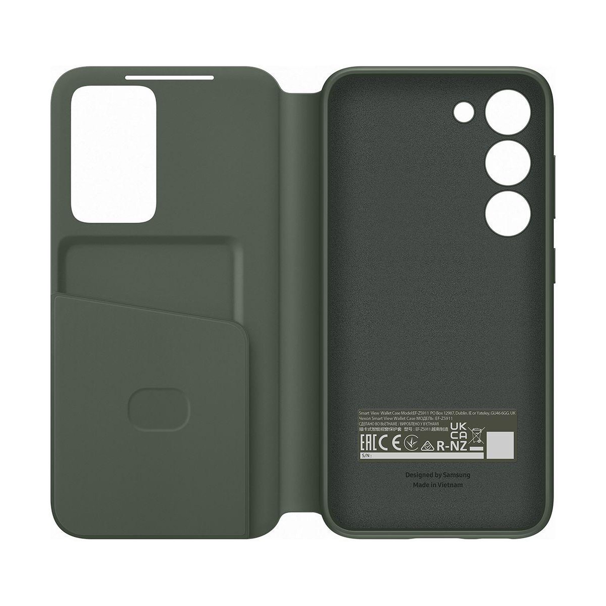 Voir la diapositive 4 : Samsung Etui s23 smart view porte-carte khaki