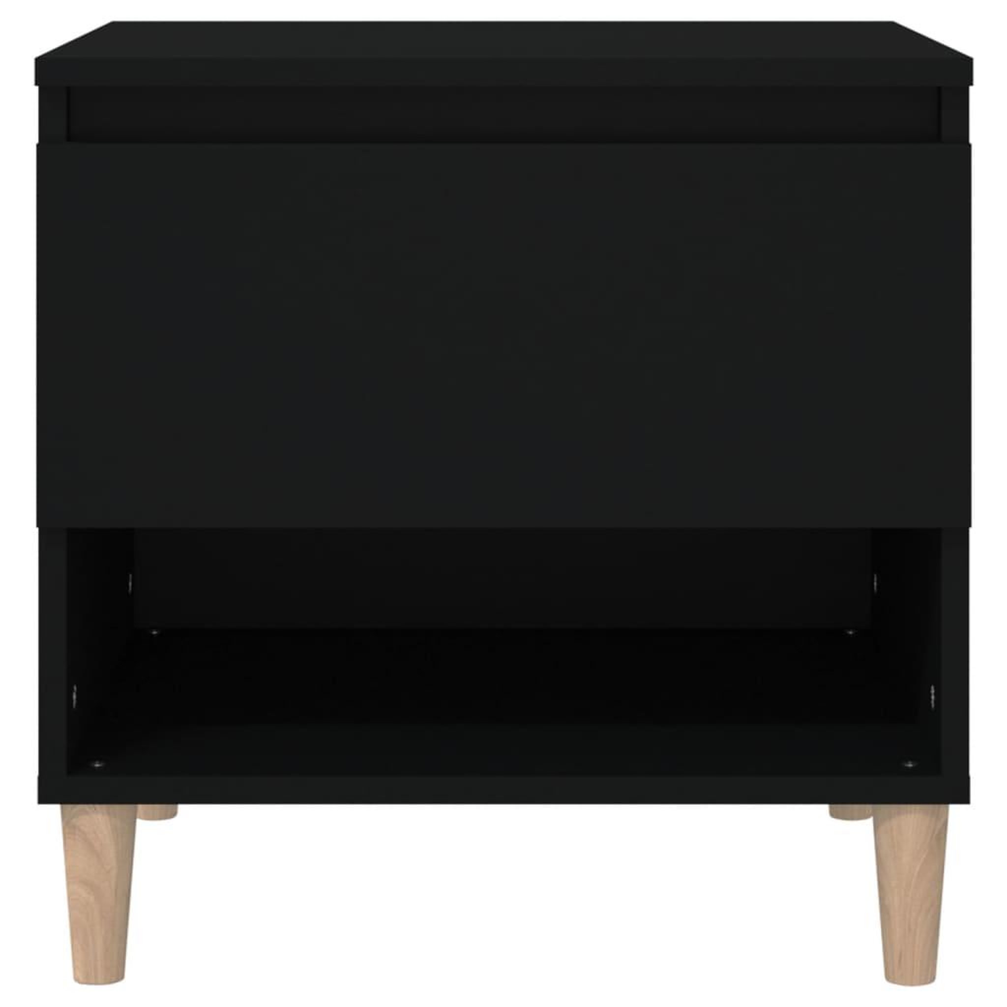 Voir la diapositive 5 : VIDAXL Tables de chevet 2 pcs Noir 50x46x50 cm Bois d'ingenierie