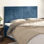 Voir la diapositive 1 : VIDAXL Tetes de lit 4 pcs Bleu fonce 100x5x78/88 cm Velours