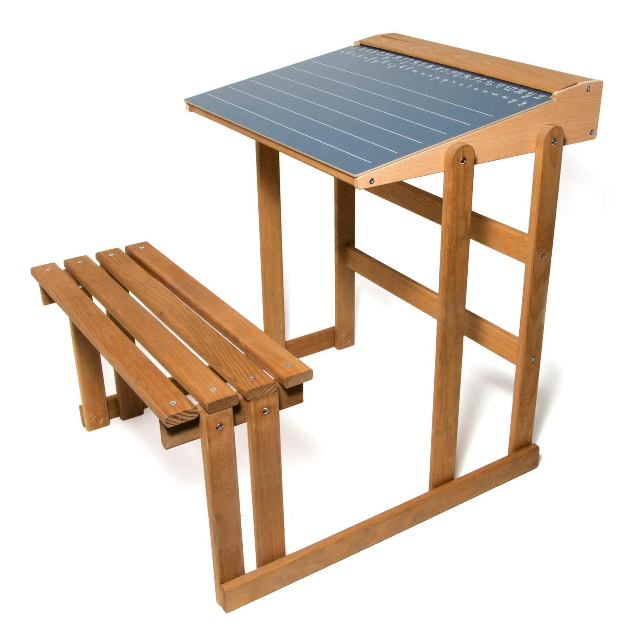 Voir la diapositive 1 : JeuJura Bureau d'écolier en bois