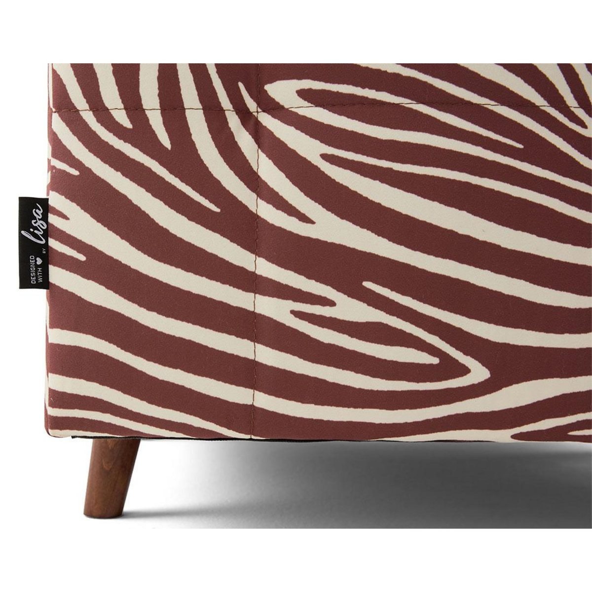 LISA DESIGN Rune - fauteuil zèbre en velours