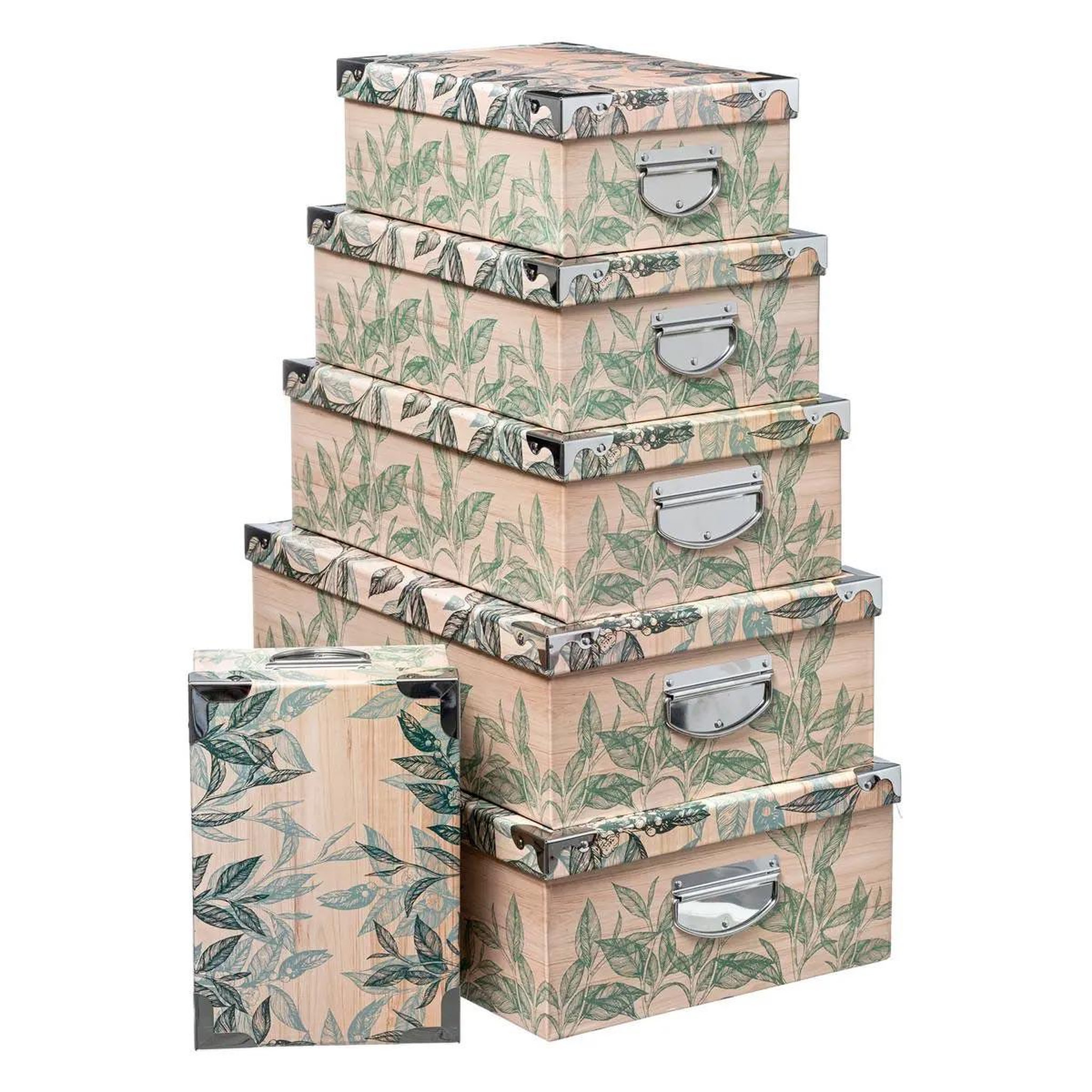 FIVE Lot de 6 boîtes  green harmony  48cm multicolore