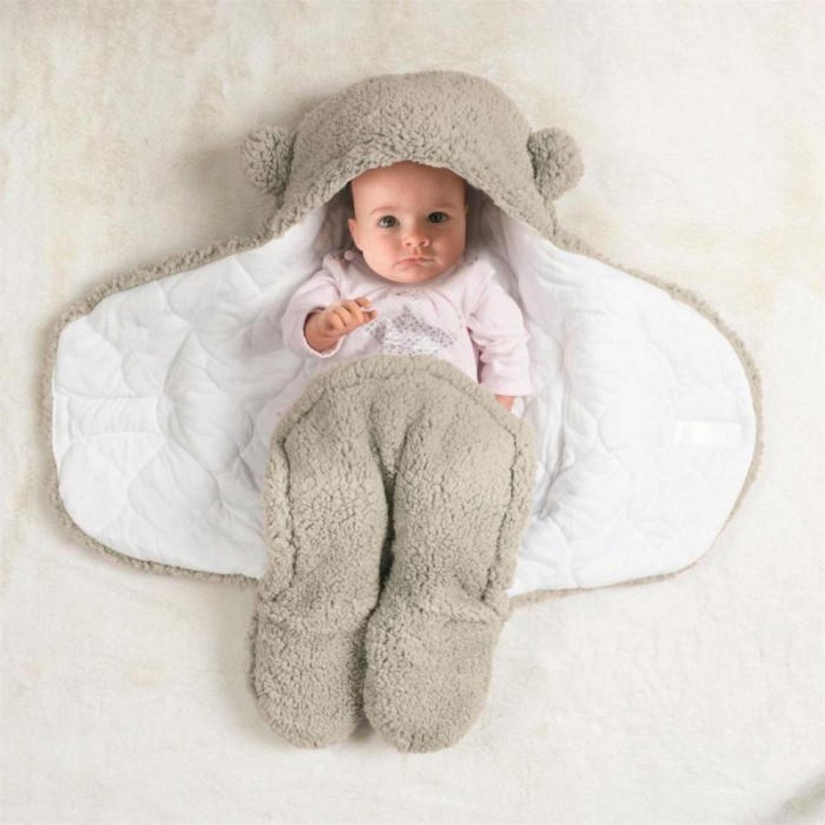 Paris Prix Chancelière Polaire  Ours  76cm Gris