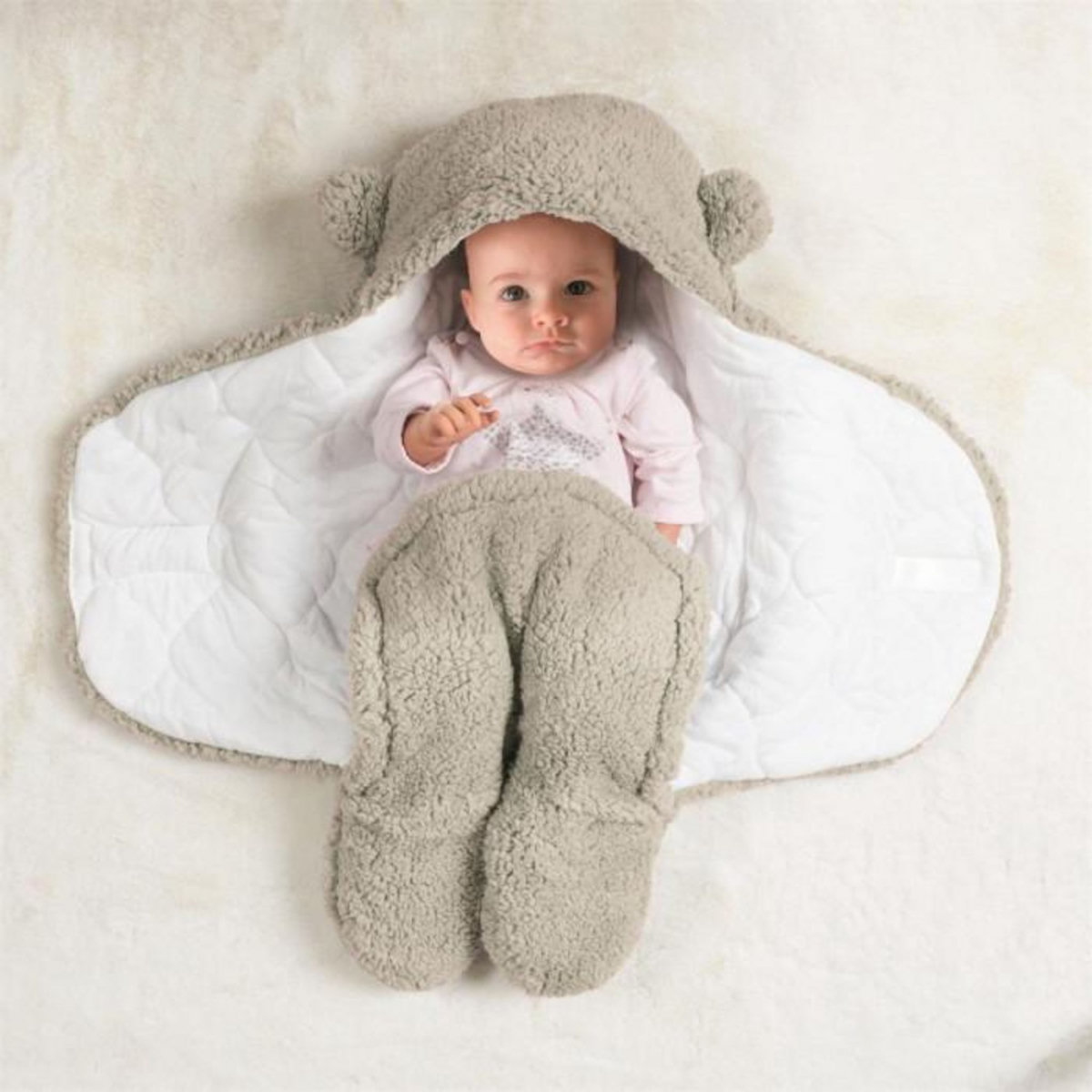 Paris Prix Chancelière Polaire  Ours  76cm Gris