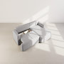 Voir la diapositive 3 : BEST MOBILIER Candela - canapé d'angle droit 4 places - convertible avec coffre - en tissu bouclette