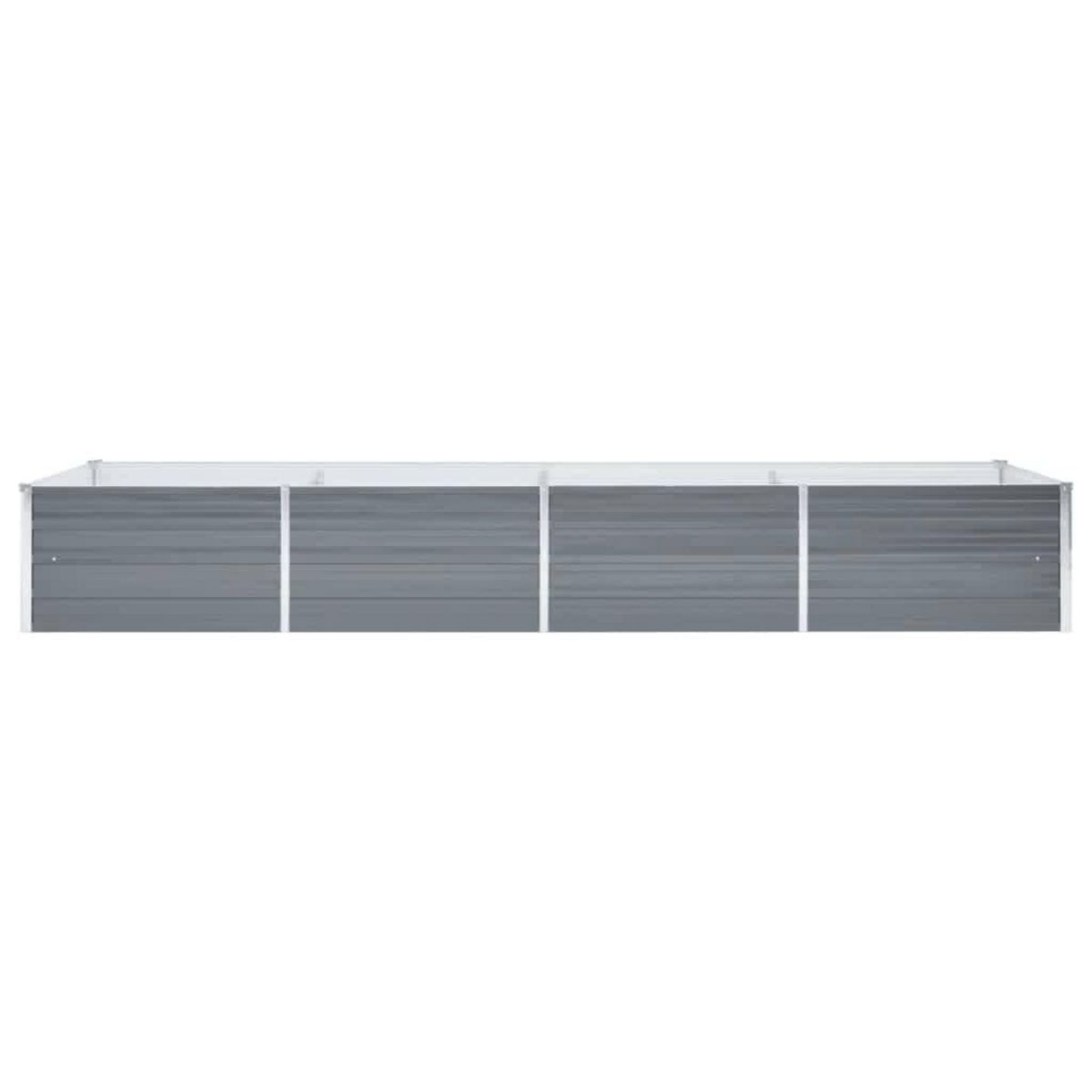 VIDAXL Lit sureleve de jardin Acier galvanise 320x80x45 cm Gris