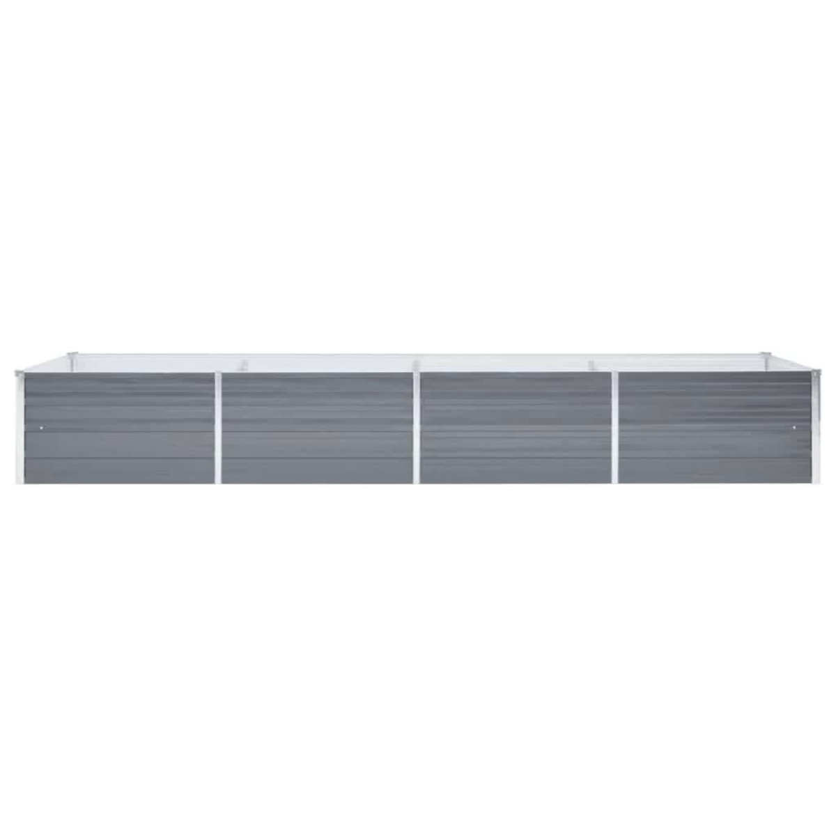 VIDAXL Lit sureleve de jardin Acier galvanise 320x80x45 cm Gris
