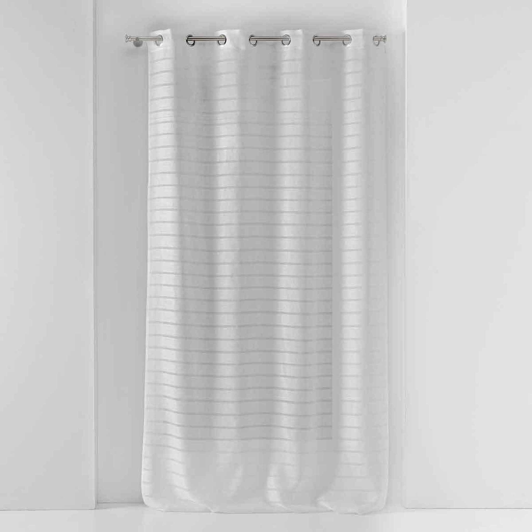 Douceur d'Intérieur Rideau voilage à œillets  samara  135x280cm blanc
