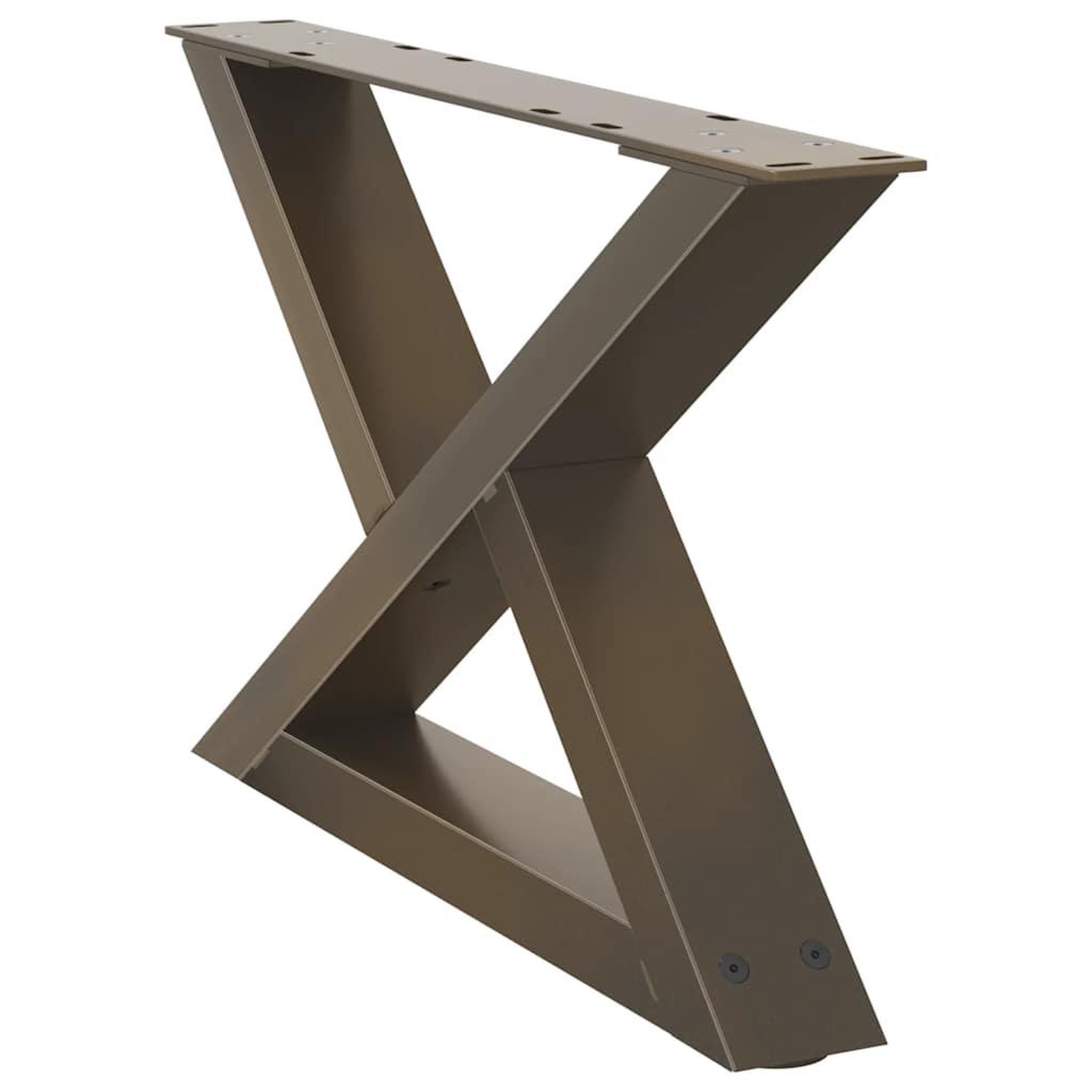 Voir la diapositive 4 : VIDAXL Pieds de table basse 2 pcs acier naturel 50x(30-31,3) cm acier