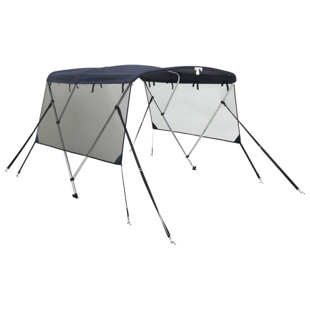 VIDAXL Toit bimini a 3 arceaux parois en maille 183x(185-198)x137 cm