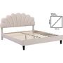 Voir la diapositive 3 : Habitat et Jardin Lit coquillage en velours  Manon  - Beige - 140 x 190 cm
