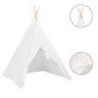 Voir la diapositive 2 : VIDAXL Tente tipi d'enfants avec sac Peau de peche Blanc 120x120x150cm