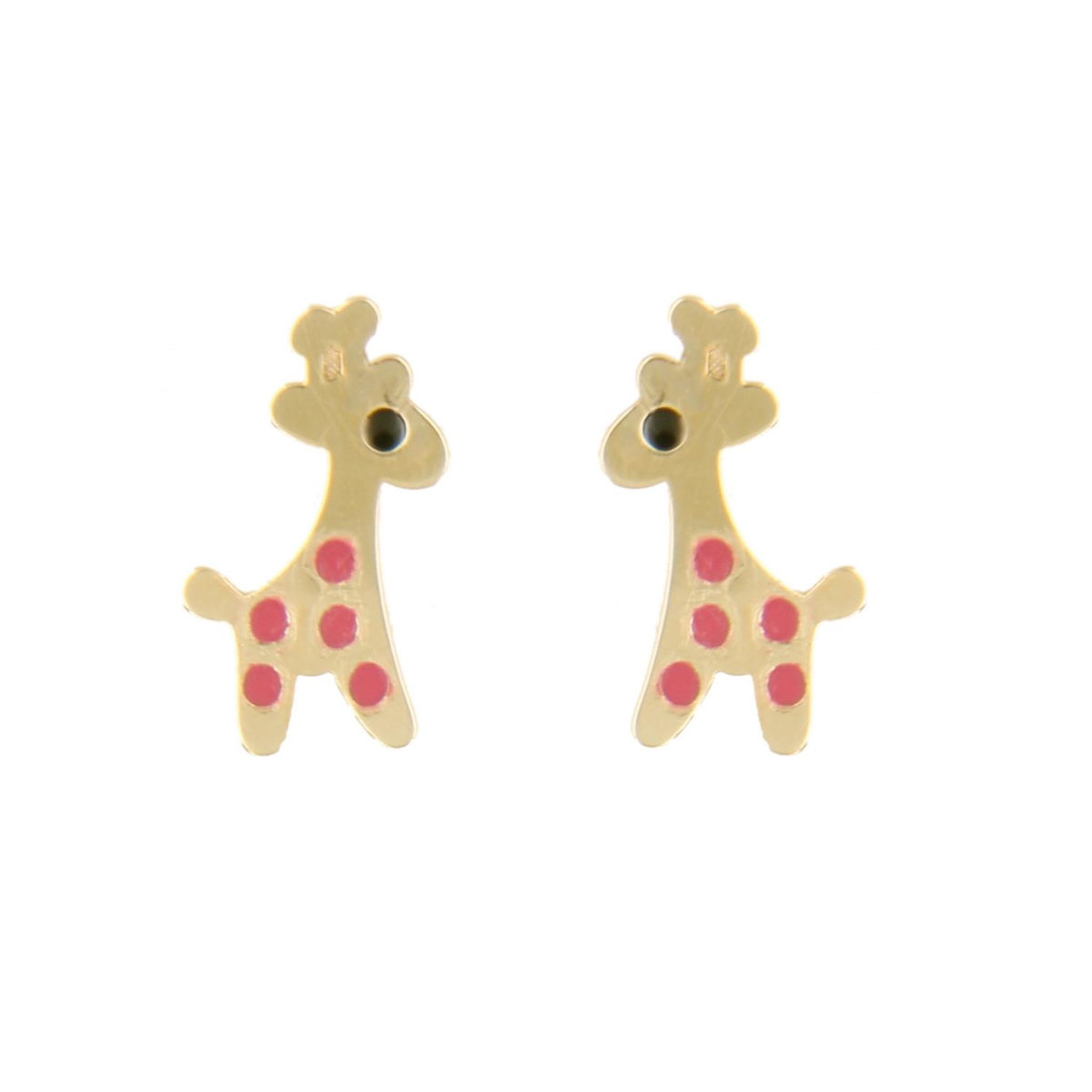 L'ATELIER D'AZUR Boucles d'Oreilles Girafes - Or Jaune - Enfant