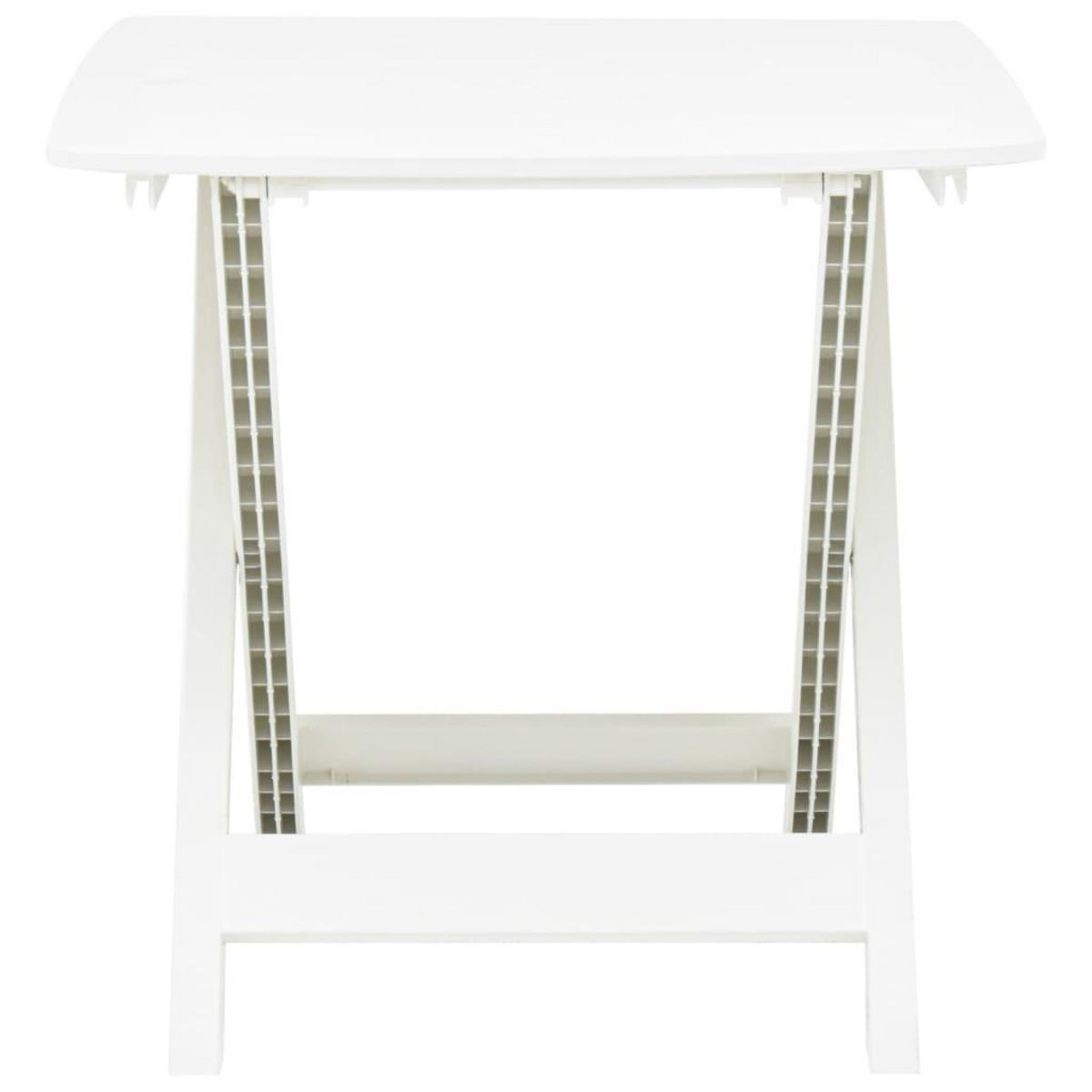 VIDAXL Table pliable de jardin Blanc 79x72x70 cm Plastique