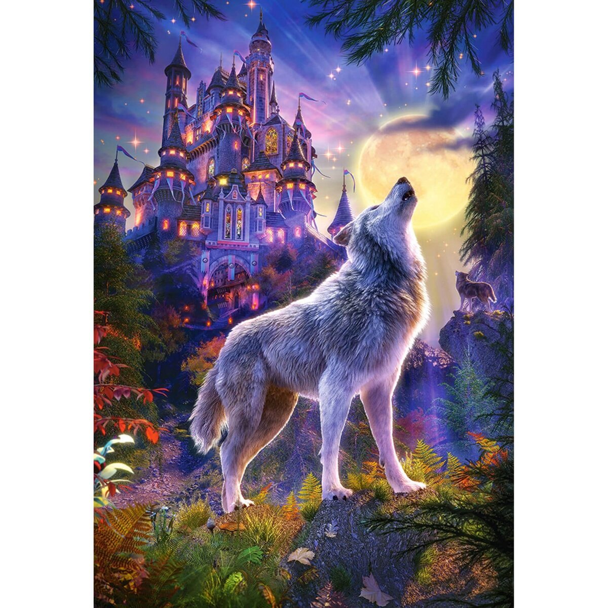 Castorland Puzzle 1000 pièces : Loup au pied du château pas cher 