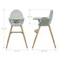 Voir la diapositive 6 : KINDERKRAFT Chaise haute 2en1 fini 2 pratique et confortable