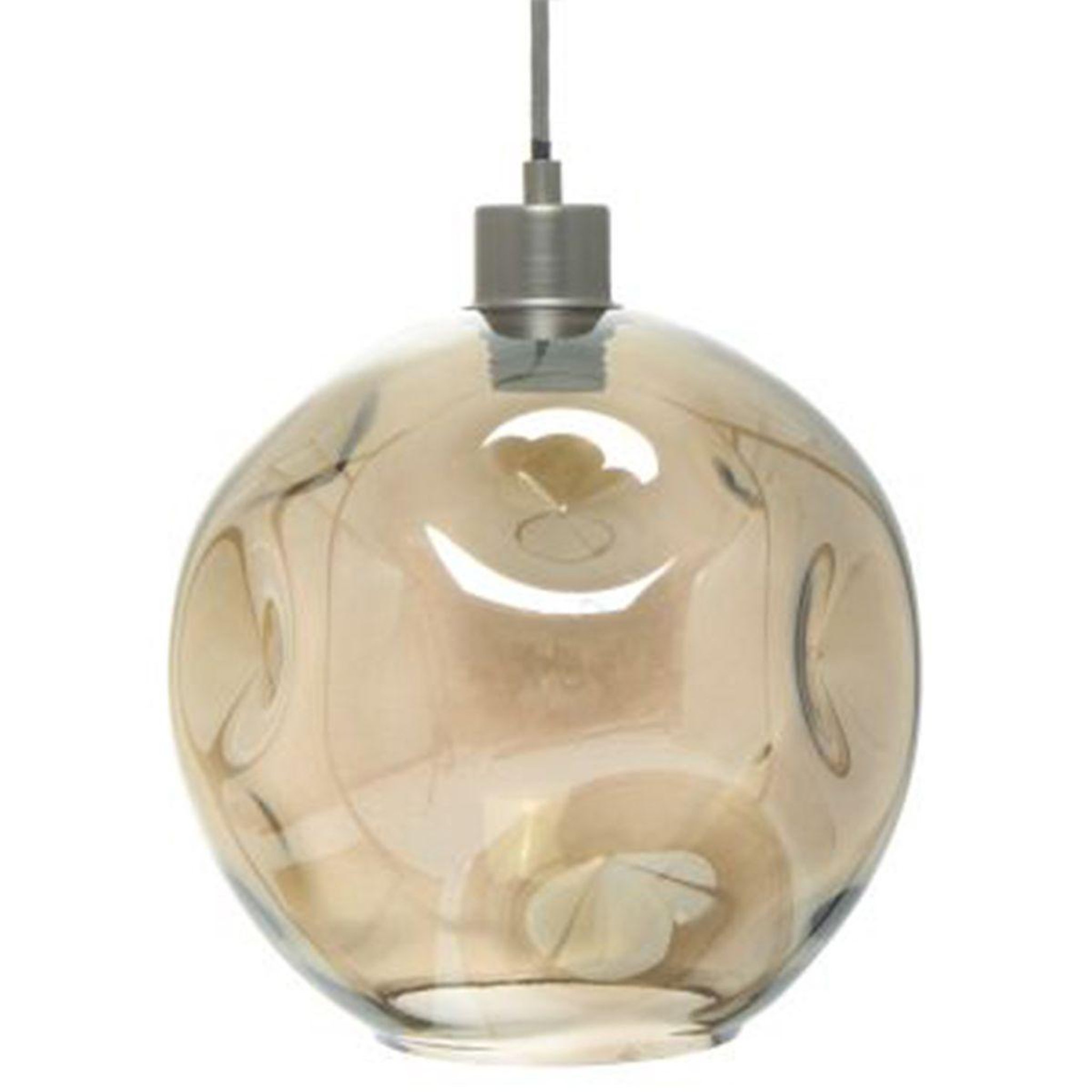 Paris Prix Lampe Suspension Design  Natalie  32cm Transparent & Gris