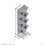 Voir la diapositive 6 : FMD FMD Etagere geometrique sur pied a livres Blanc