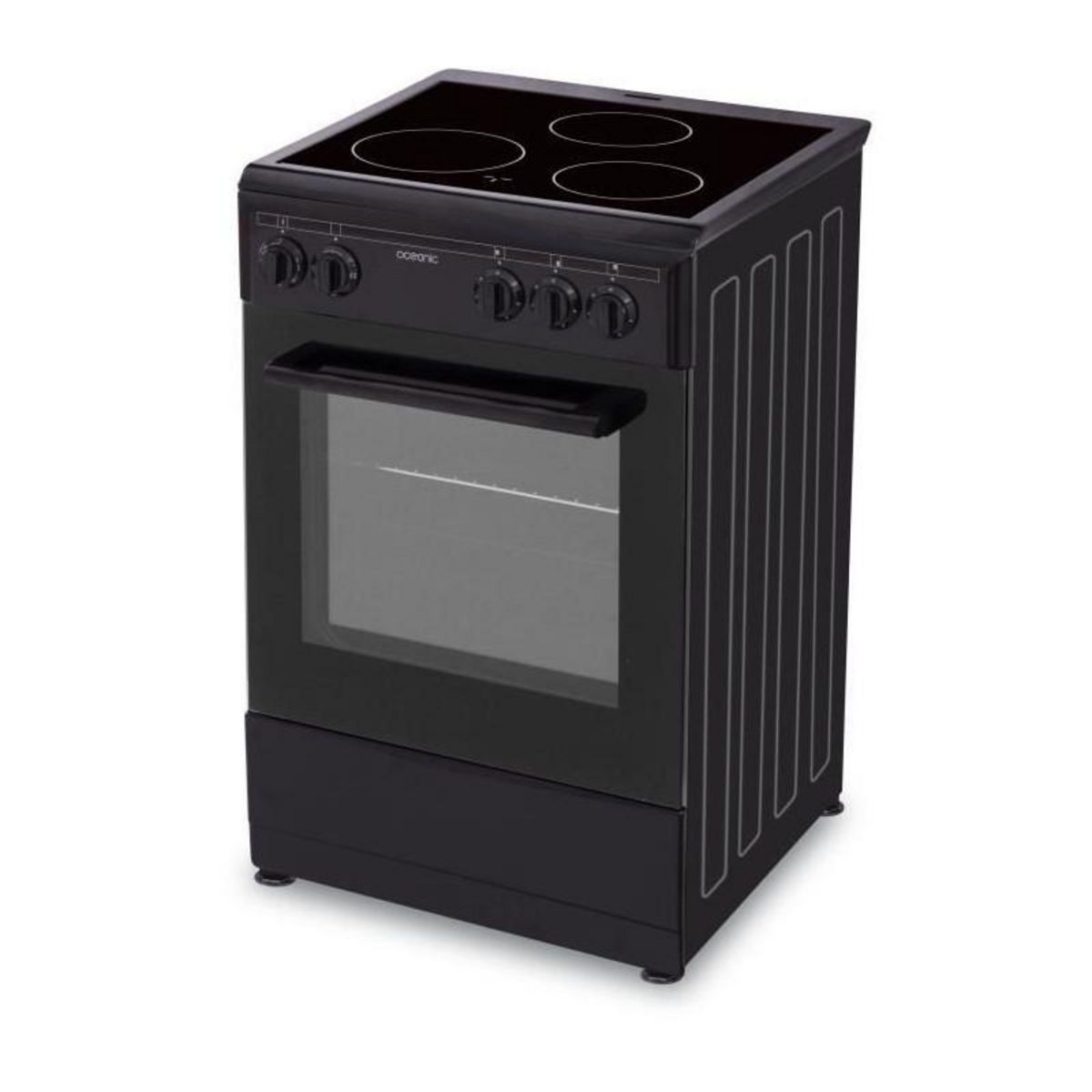 OCEANIC OCEANIC CV5050B8 Cuisiniere vitrocéramique 50x50 - Four convection naturelle - 48 L - Noir