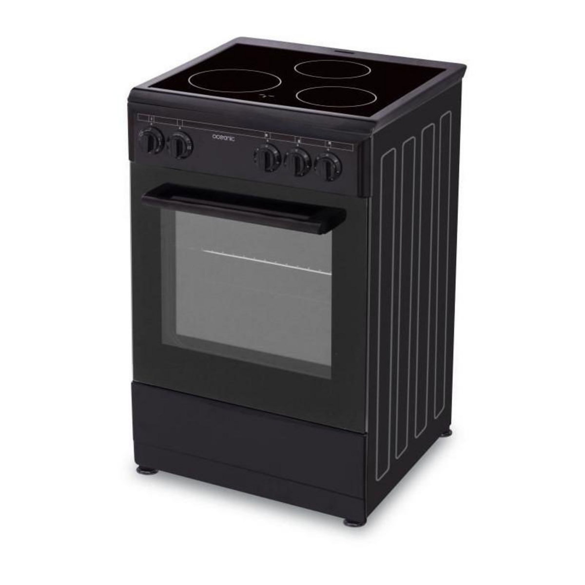 OCEANIC OCEANIC CV5050B8 Cuisiniere vitrocéramique 50x50 - Four convection naturelle - 48 L - Noir