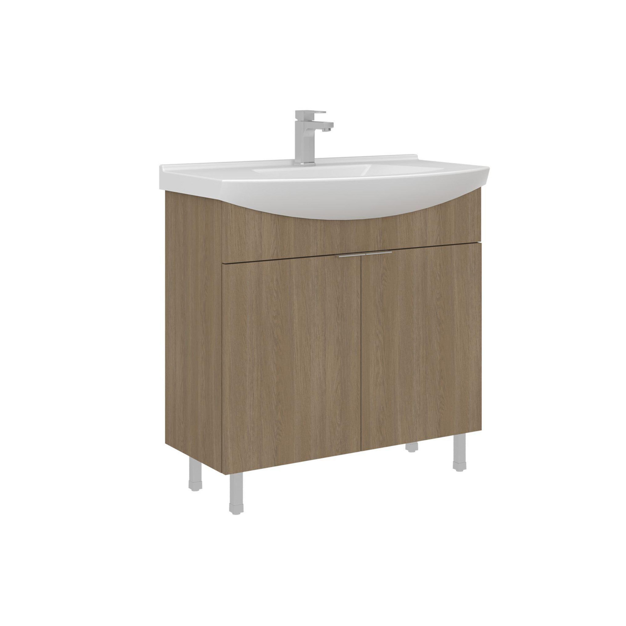 Habitat et Jardin Meuble Vasque  Purus 80  - 80 x 50 x 83 cm - Sonomo Oak