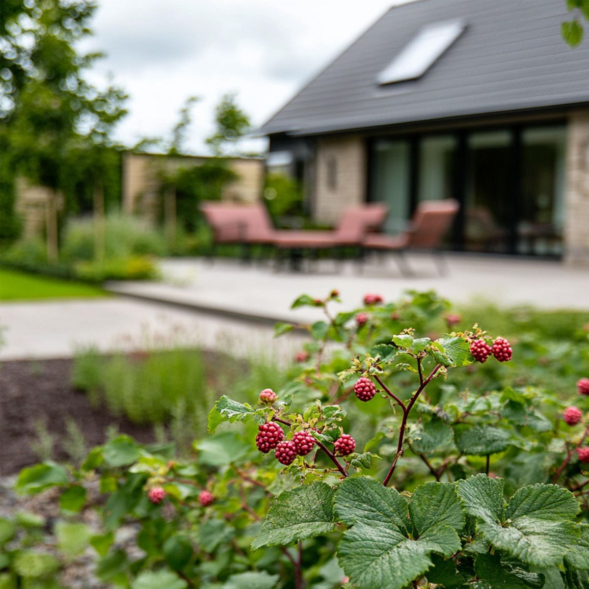 PLANT IN A BOX Framboise de Tay - Set de 3 - Rubus 'Tayberry' - Hauteur 25-40cm - ⌀9cm