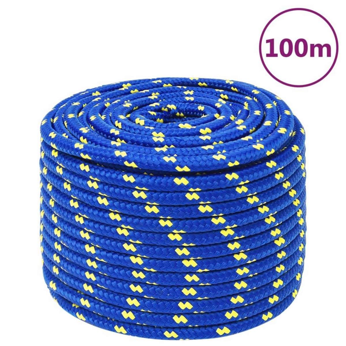 VIDAXL Corde de bateau Bleu 12 mm 100 m Polypropylene