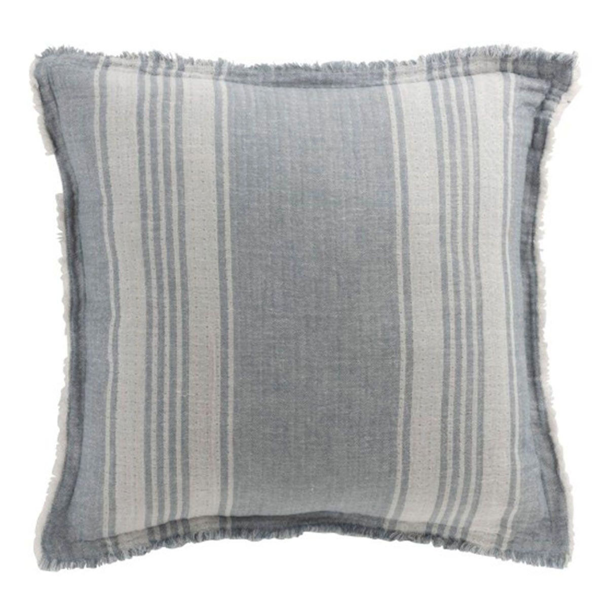 Paris Prix Coussin Déco Carré  Lignes Irrégulières  50x50cm Bleu & Blanc