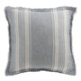 Voir la diapositive 1 : Paris Prix Coussin Déco Carré  Lignes Irrégulières  50x50cm Bleu & Blanc