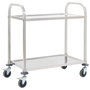 Voir la diapositive 1 : VIDAXL Chariot de cuisine a 2 niveaux 96,5x55x90 cm Acier inoxydable
