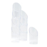Paris Prix Lot de 8 Verrines en Plastique Réutilisable  Bambou  30ml Transparent