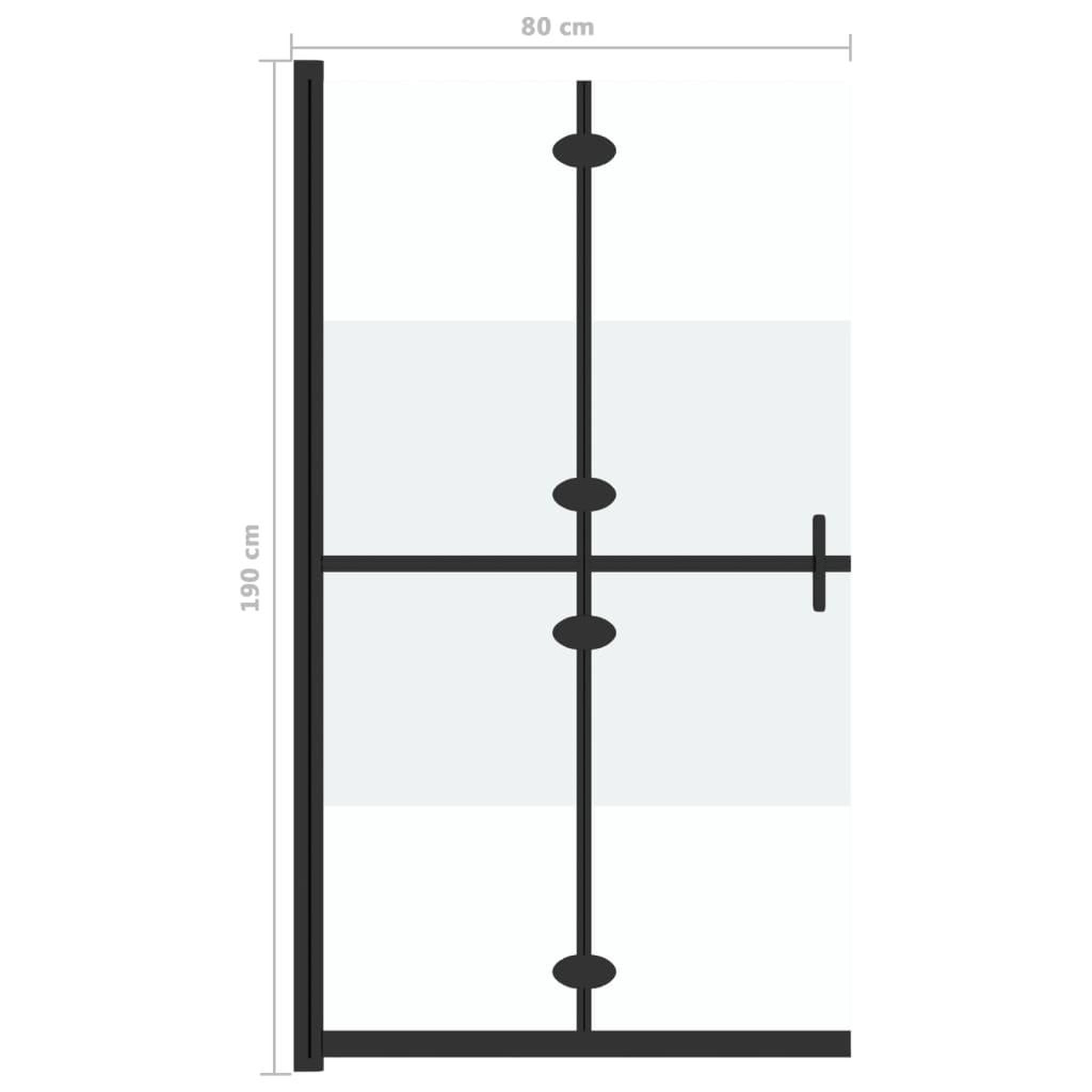 Voir la diapositive 6 : VIDAXL Paroi de douche pliable Verre ESG demi-depoli 80x190 cm
