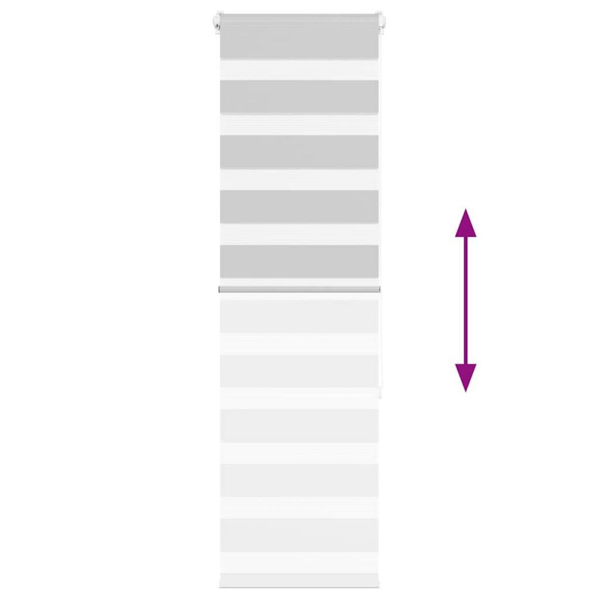 VIDAXL Store zebre gris clair largeur du tissu 40,9 cm polyester