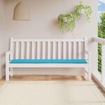 VIDAXL Coussin de banc de jardin turquoise 200x50x3 cm tissu