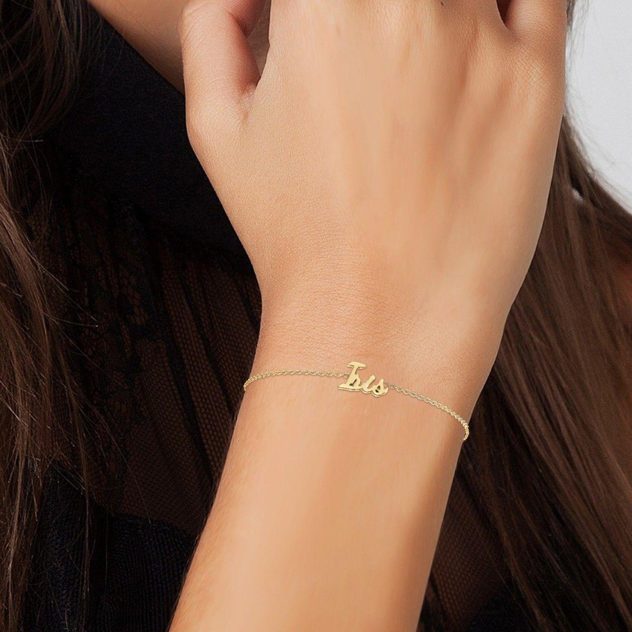 Voir la diapositive 2 : SC CRYSTAL Iris - Bracelet prénom