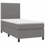Voir la diapositive 3 : VIDAXL Sommier a lattes de lit avec matelas Gris fonce 80x200 cm Tissu