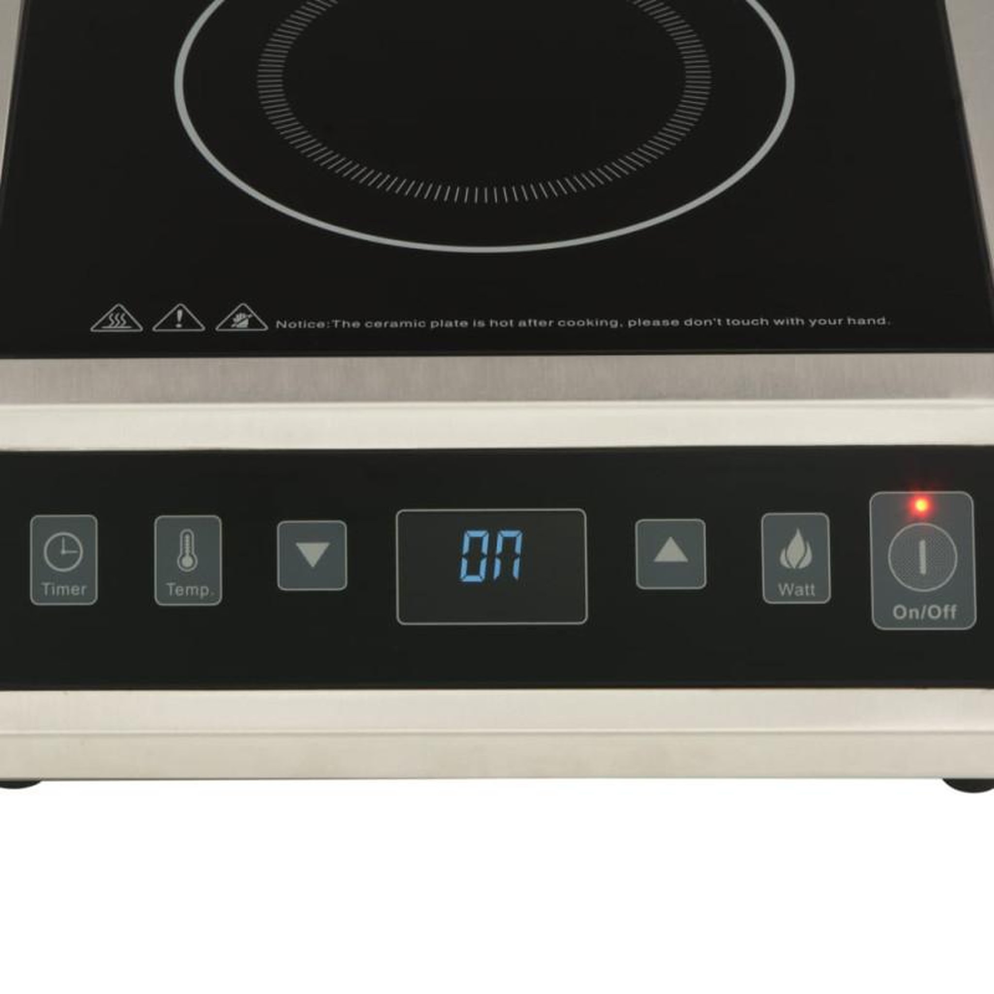 Voir la diapositive 4 : VIDAXL Table de cuisson à induction électrique et écran tactile 3500 W