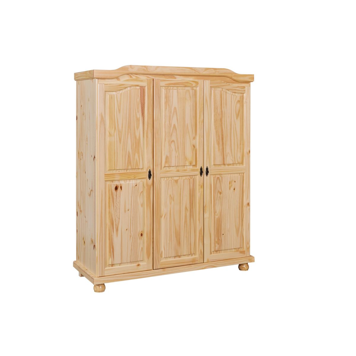 Armoire rustique en pin massif 3 portes  L150cm BASTIAN