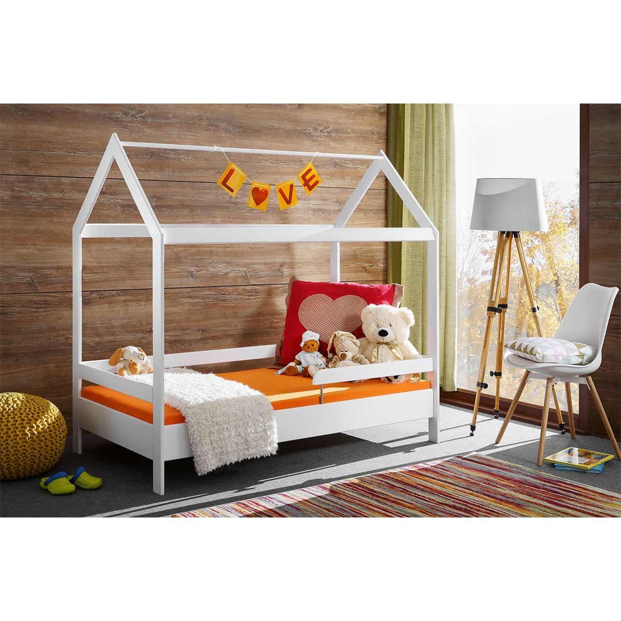 Voir la diapositive 3 : Paris Prix Lit cabane enfant  tymmi house  80x160cm blanc mat