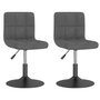 Voir la diapositive 2 : VIDAXL Chaises pivotantes a manger lot de 2 gris fonce velours