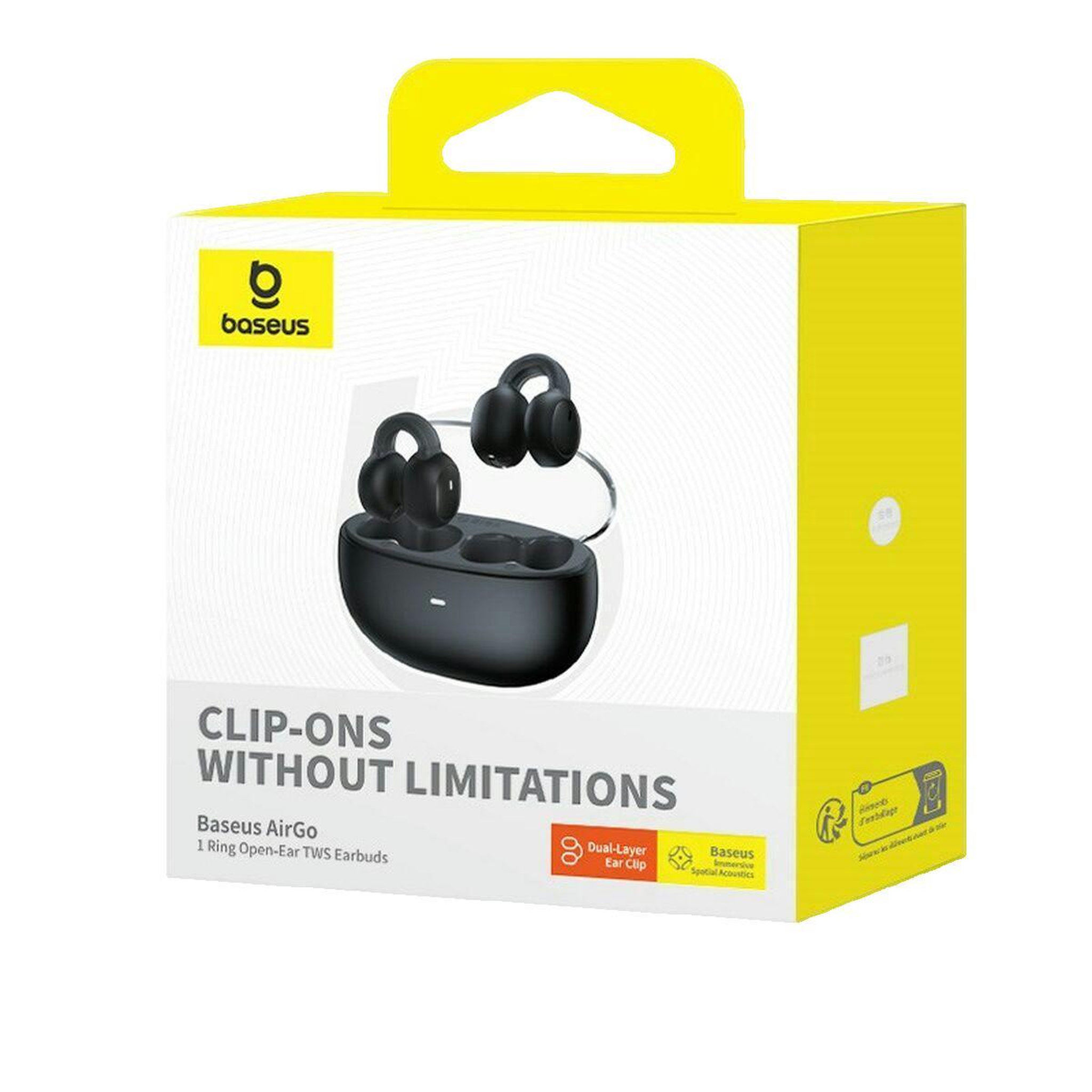 Voir la diapositive 3 : BASEUS Écouteurs Baseus AirGo 1 Ring True Wireless Noir