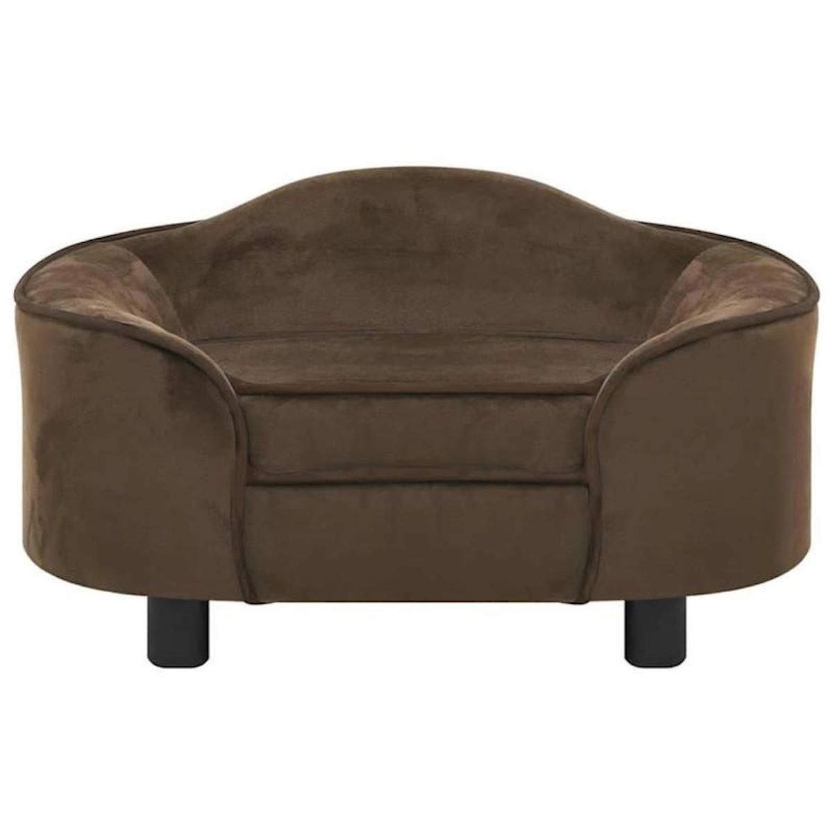 VIDAXL Canapé pour chien Marron 67x47x36 cm Peluche