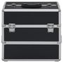 Voir la diapositive 2 : VIDAXL Mallette à maquillage 37x24x35 cm Noir Aluminium