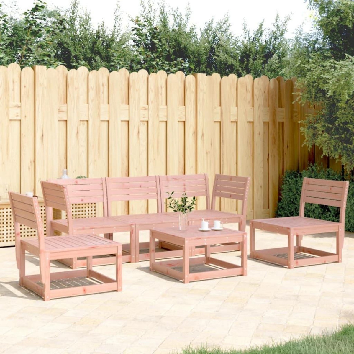 VIDAXL Salon de jardin 5 pcs bois massif de douglas