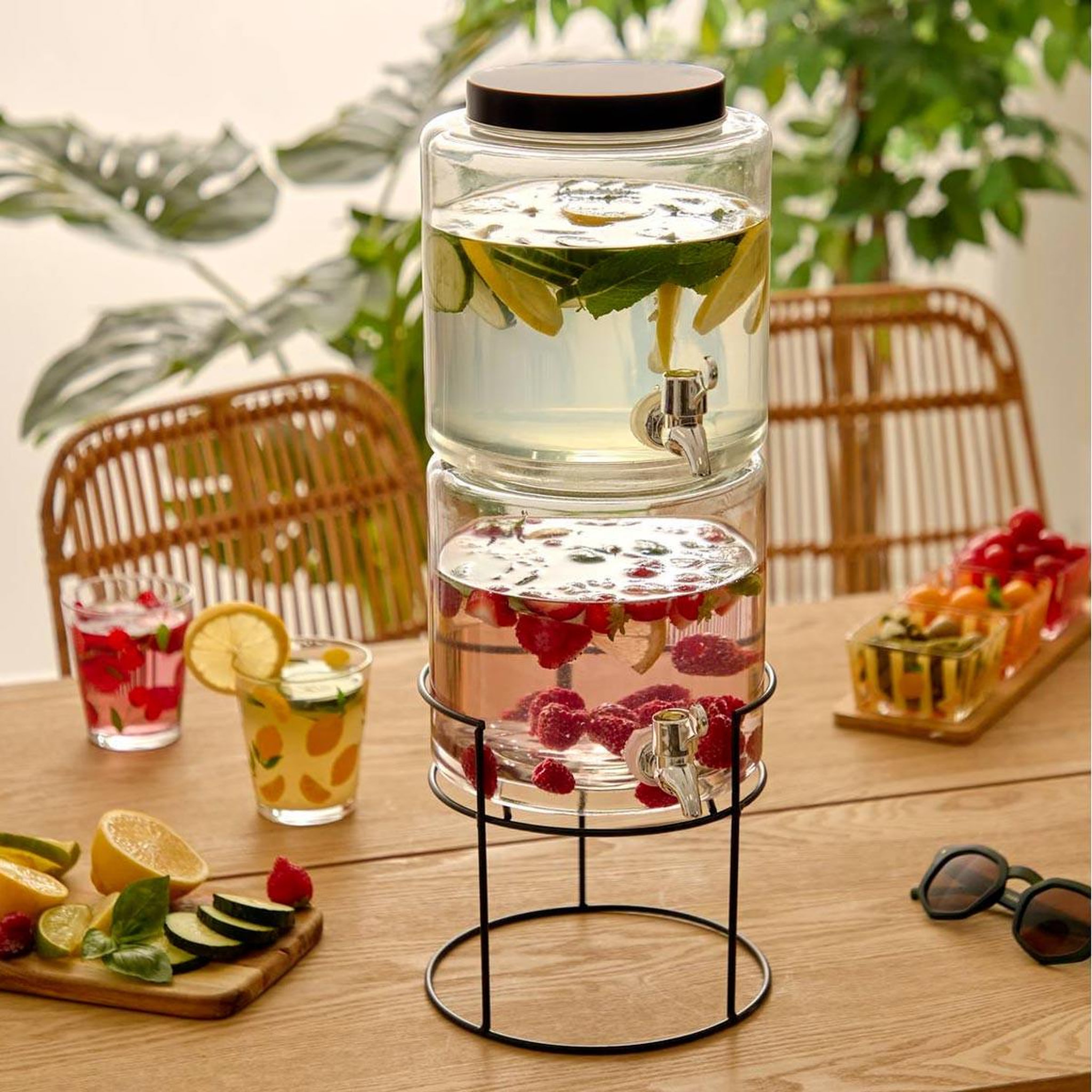 Voir la diapositive 4 : SECRET DE GOURMET Distributeur de boisson  2 niveaux  7,6l transparent