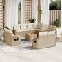 Voir la diapositive 1 : VIDAXL Salon de jardin avec coussins 12 pcs beige resine tressee