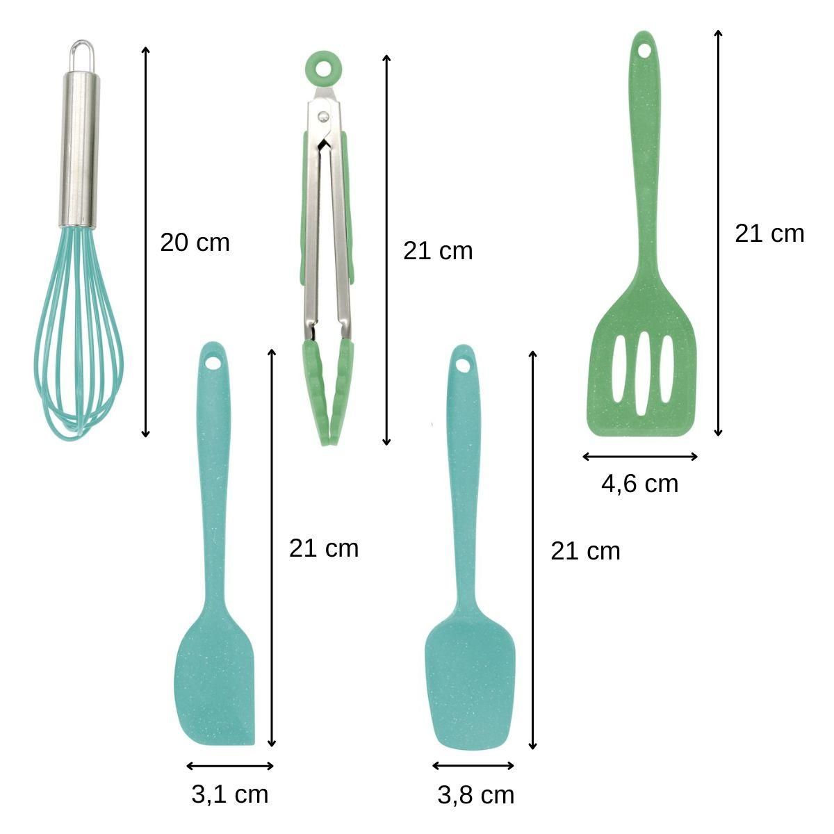 Fackelmann 5 ustensiles de cuisine pour enfants en silicone Fackelmann Mini Monster