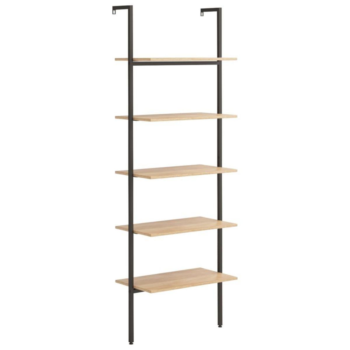 VIDAXL Etagere inclinee a 5 niveaux Marron clair et noir 64x35x185cm