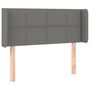Voir la diapositive 2 : VIDAXL Tete de lit avec oreilles Gris fonce 93x16x78/88 cm Tissu
