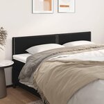 VIDAXL Tetes de lit 2 pcs Noir 90x5x78/88 cm Similicuir